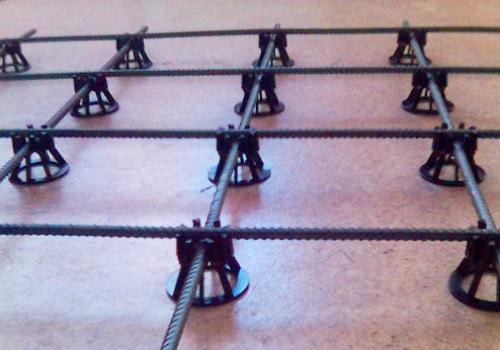 Схема армирования бетонного пола. Метод 1: каркасное (монолитное) армирование