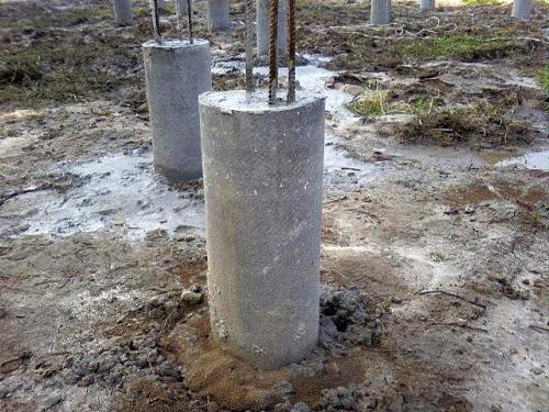 Сколько требуется бетона для свайного фундамента. Ленточный 06