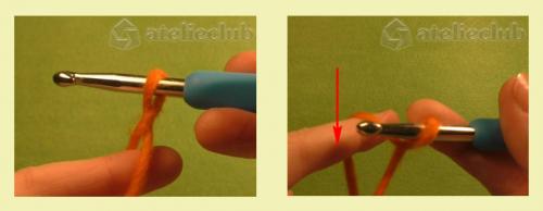 Как сделать узел на крючке для вязания. Как сделать первую петлю крючком