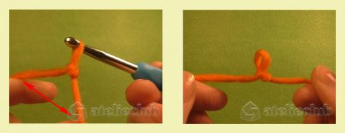 Как сделать узел на крючке для вязания. Как сделать первую петлю крючком