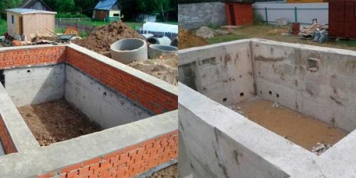 Фундамент для дома с подвалом. Фундамент с подвалом
