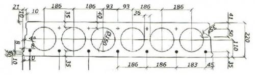 Армирование плиты в один слой. Действующие усилия
