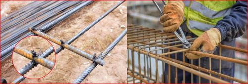 Как проволокой вязать арматуру для свай своими руками. Отличие ростверка от ленточного фундамента 01