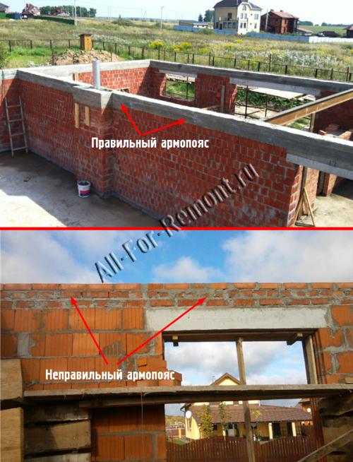 Высота армопояса под мауэрлат. Назначение и функции