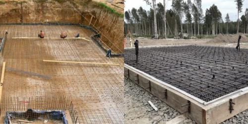 Диаметр арматуры для плитного фундамента. Армирование плитного фундамента